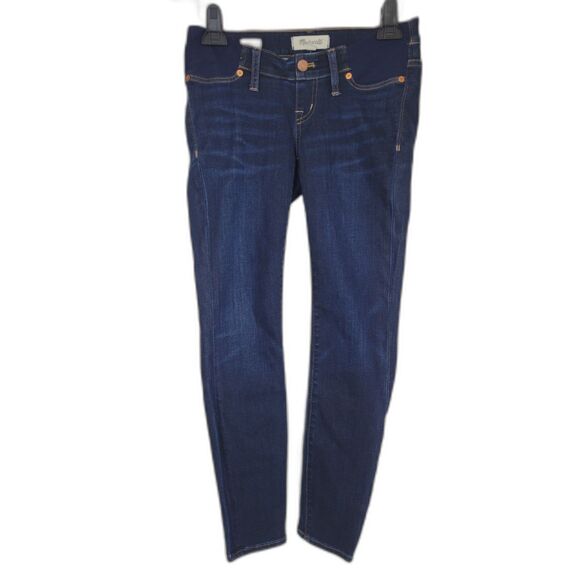 Madewell Maternity Dark Wash Skinny Jeans - Picture 1 of 5